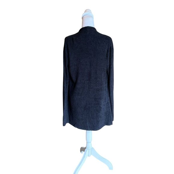 Barefoot Dreams Cozychic Lite Black Draped Open Calypso Cardigan Size S/M - Picture 3 of 7
